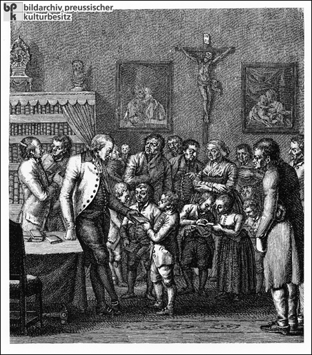 Awarding Prizes to Industrious Pupils (18th Century)